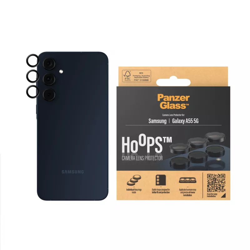 PanzerGlass ® Hoops® Fotoaparato objektyvo apsauga juoda Samsung Galaxy A55 5G