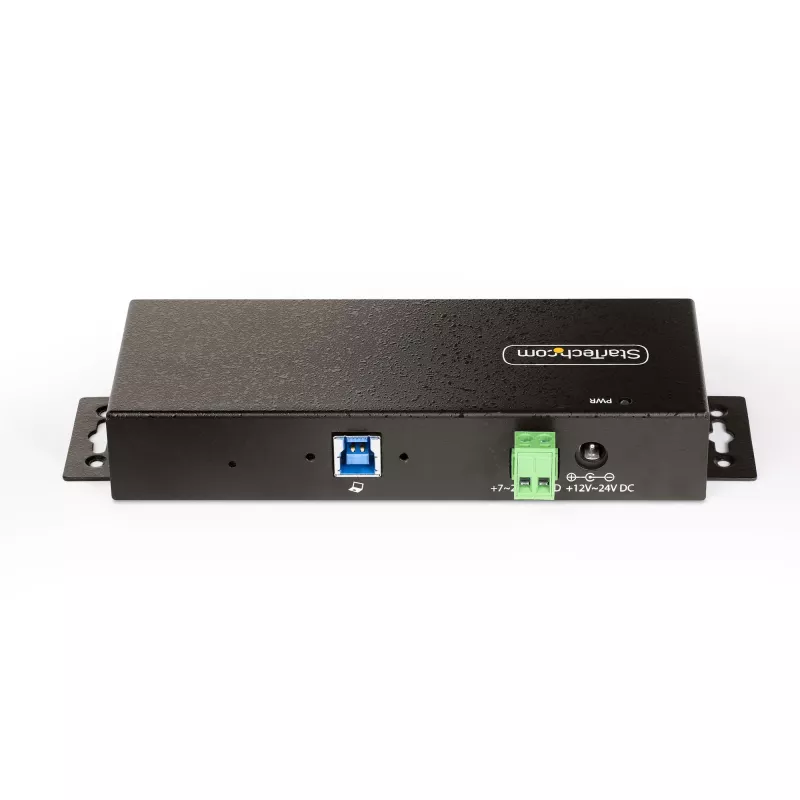 StarTech.com 5G7AINDRM-USB-A-HUB sąsajos šakotuvas USB 3.2 Gen 1 (3.1 Gen 1) Type-B 5000 Mbit/s Juoda