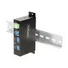 StarTech.com 5G4AINDRM-USB-A-HUB sąsajos šakotuvas USB 3.2 Gen 1 (3.1 Gen 1) Type-B 5000 Mbit/s Juoda