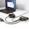 StarTech.com 5G4AINDRM-USB-A-HUB sąsajos šakotuvas USB 3.2 Gen 1 (3.1 Gen 1) Type-B 5000 Mbit/s Juoda