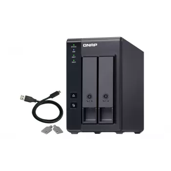 QNAP TR-002 saugojimo įrenginio korpusas HDD/SSD korpusas juodas 2,5/3,5 colio