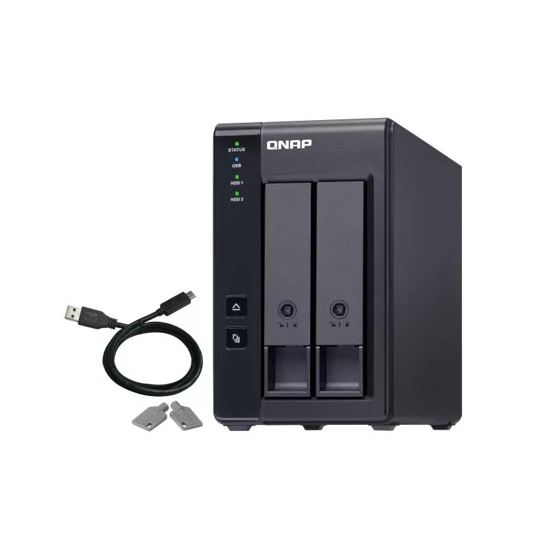 QNAP TR-002 saugojimo įrenginio korpusas HDD/SSD korpusas juodas 2,5/3,5 colio