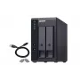 QNAP TR-002 saugojimo įrenginio korpusas HDD/SSD korpusas juodas 2,5/3,5 colio