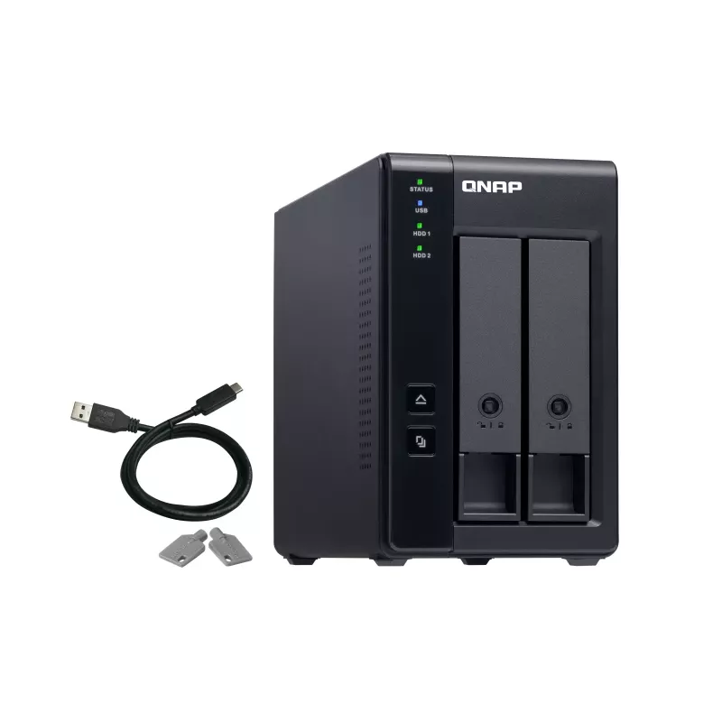 QNAP TR-002 saugojimo įrenginio korpusas HDD/SSD korpusas juodas 2,5/3,5 colio