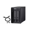 QNAP TR-002 saugojimo įrenginio korpusas HDD/SSD korpusas juodas 2,5/3,5 colio