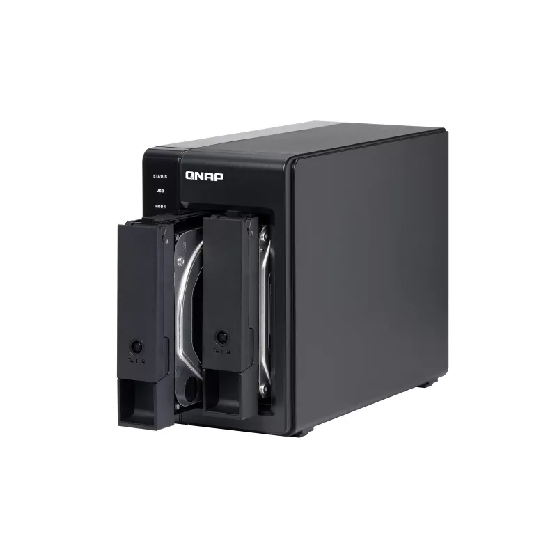 QNAP TR-002 saugojimo įrenginio korpusas HDD/SSD korpusas juodas 2,5/3,5 colio
