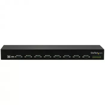 StarTech.com 8 prievadų USB–nuosekliojo ryšio adapterio šakotuvas, USB 2.0, nuoseklusis, juodas, aliuminis, 36 W, 100–240 V