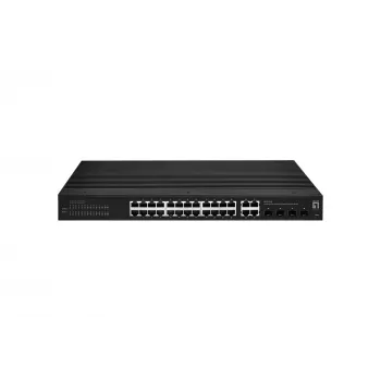 Valdomas komutatorius LevelOne Hilbert 28 prievadų pramoninis Gigabit Smart Lite