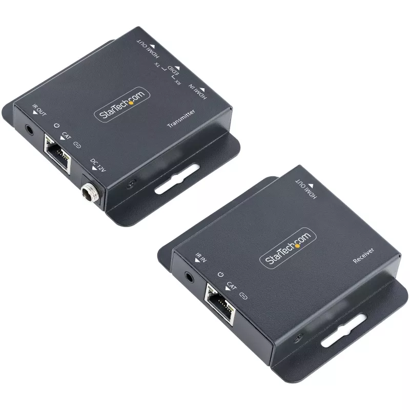 StarTech.com 4K HDMI ilgintuvas per CAT6/CAT5 Ethernet kabelį, 4K 30Hz arba 1080p 60Hz vaizdo ilgintuvas, HDMI per Ethernet kabelį, HDMI siųstuvo ir imtuvo rinkinys, IR nuotolinio valdymo pultas