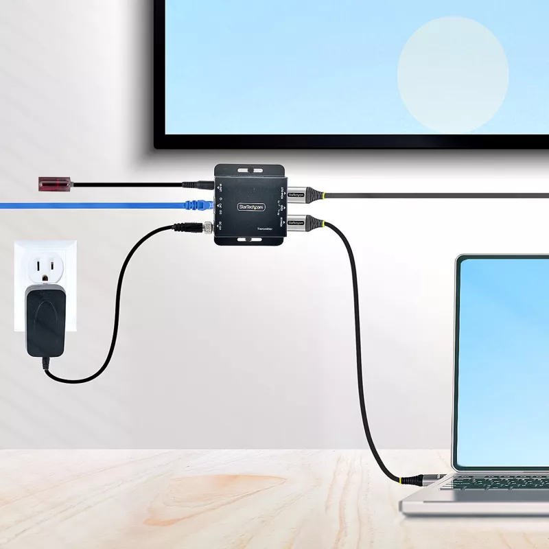 StarTech.com 4K HDMI ilgintuvas per CAT6/CAT5 Ethernet kabelį, 4K 30Hz arba 1080p 60Hz vaizdo ilgintuvas, HDMI per Ethernet kabelį, HDMI siųstuvo ir imtuvo rinkinys, IR nuotolinio valdymo pultas