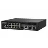 QNAP QSW-M2108R-2C valdomas L2 komutatorius, 8 x 2,5GbE + 2 x 10GbE SFP+/RJ-45 kombinuoti prievadai, pusinio pločio, montuojamas spintoje
