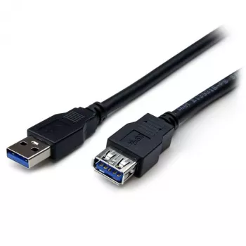 StarTech.com 2 m juodas SuperSpeed USB 3.0 ilginimo kabelis A–A, kištukas/lizdas