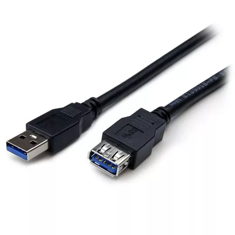 StarTech.com 2 m juodas SuperSpeed USB 3.0 ilginimo kabelis A–A, kištukas/lizdas