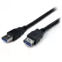 StarTech.com 2 m juodas SuperSpeed USB 3.0 ilginimo kabelis A–A, kištukas/lizdas