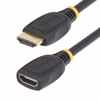 StarTech.com 46 cm (0,5 m) HDMI 2.0 prailginimo laidas, didelės spartos HDMI prievado apsauginis laidas, 4K 60Hz, HDMI laidas su kištuku ir lizdu, HDMI prailginimo laidas, kištukas/lizdas