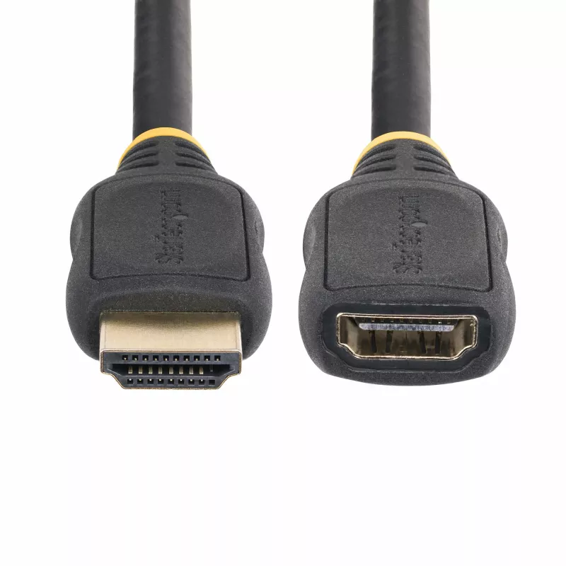 StarTech.com 1 m HDMI 2.0 ilginamasis kabelis, didelės spartos HDMI prievado apsauginis kabelis, 4K 60Hz, HDMI kištuko–lizdo ilginimo adapterio laidas, HDMI ilginamasis kabelis, kištukas/lizdas