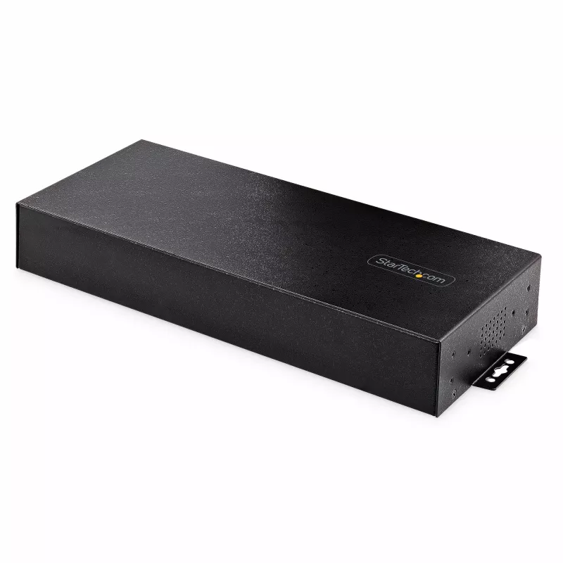 StarTech.com 16 pramoninis USB 5 Gbps šakotuvas su maitinimo adapteriu, metalinis korpusas, montuojamas, ESD apsauga, gnybtų bloko maitinimas, USB įkrovimas, dviejų kompiuterių jungiklis - TAA