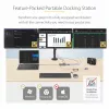 StarTech.com USB-C trigubo monitoriaus daugiafunkcis adapteris, dvigubas 4K 60Hz + 4K 30Hz HDMI ir DisplayPort, 4 prievadų USB šakotuvas, 100W maitinimo perdavimas, GbE, SD/MicroSD kortelių skaitytuvai