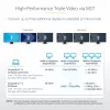 StarTech.com USB-C trigubo monitoriaus daugiafunkcis adapteris, dvigubas 4K 60Hz + 4K 30Hz HDMI ir DisplayPort, 4 prievadų USB šakotuvas, 100W maitinimo perdavimas, GbE, SD/MicroSD kortelių skaitytuvai