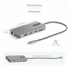 StarTech.com USB-C trigubo monitoriaus daugiafunkcis adapteris, dvigubas 4K 60Hz + 4K 30Hz HDMI ir DisplayPort, 4 prievadų USB šakotuvas, 100W maitinimo perdavimas, GbE, SD/MicroSD kortelių skaitytuvai