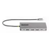 StarTech.com USB-C trigubo monitoriaus daugiafunkcis adapteris, dvigubas 4K 60Hz + 4K 30Hz HDMI ir DisplayPort, 4 prievadų USB šakotuvas, 100W maitinimo perdavimas, GbE, SD/MicroSD kortelių skaitytuvai