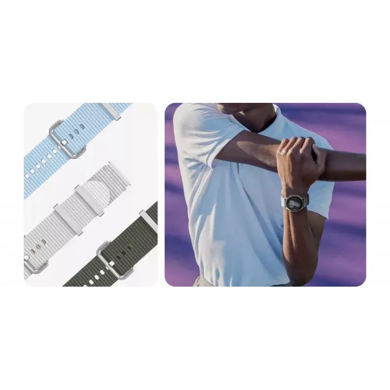 Samsung Athleisure Band M/L laikrodžio dirželis, skirtas Galaxy Watch 7, sidabrinis