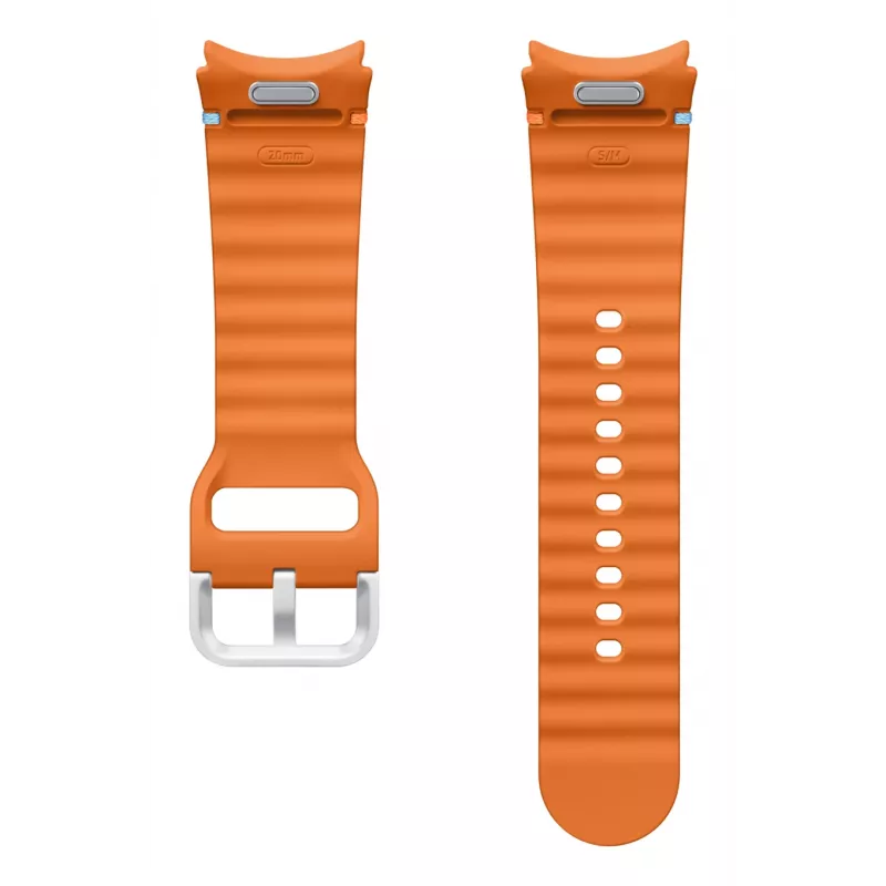 Samsung Sport Band (S/M), skirta Galaxy Watch 7, apyrankė, išmanusis laikrodis, oranžinė, Samsung, Galaxy Watch7/Watch6/Watch5 Pro/Watch4 Sport, guma