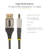 StarTech.com 1ft (30cm) DisplayPort 1.4 kabelis – 8K 60Hz HDR10 – Ultra HD 4K 120Hz vaizdo įrašas – DP 1.4 kabelis / laidas – monitoriams / ekranams – DisplayPort į DisplayPort kabelis – M/M
