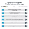 StarTech.com 1ft (30cm) DisplayPort 1.4 kabelis – 8K 60Hz HDR10 – Ultra HD 4K 120Hz vaizdo įrašas – DP 1.4 kabelis / laidas – monitoriams / ekranams – DisplayPort į DisplayPort kabelis – M/M
