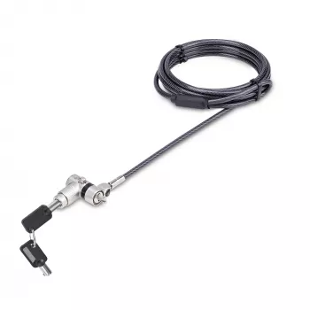 StarTech.com 3-in-1 Universal Laptop Lock 6.6ft (2m), Master Keyed Locking kabelis, Computer Security, Suderinama w/Noble Wedge®/Nano/K-Slot; Anti-Theft Cut-Resistant kabelis