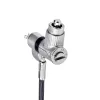 StarTech.com 3-in-1 Universal Laptop Lock 6.6ft (2m), Master Keyed Locking kabelis, Computer Security, Suderinama w/Noble Wedge®/Nano/K-Slot; Anti-Theft Cut-Resistant kabelis