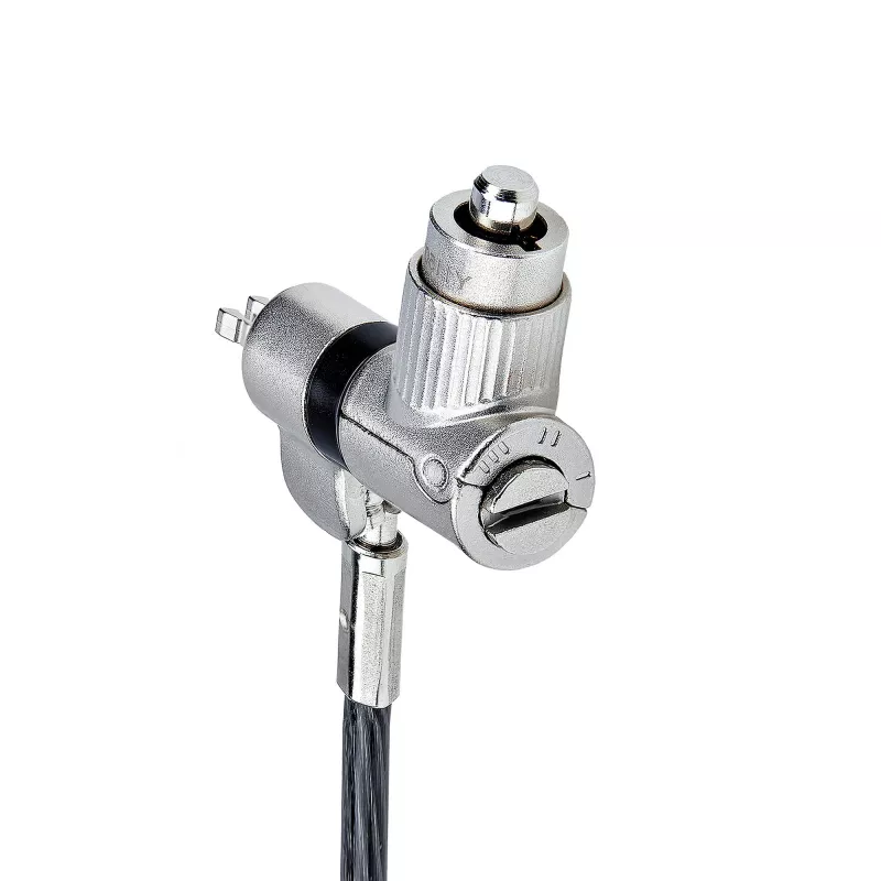 StarTech.com 3-in-1 Universal Laptop Lock 6.6ft (2m), Master Keyed Locking kabelis, Computer Security, Suderinama w/Noble Wedge®/Nano/K-Slot; Anti-Theft Cut-Resistant kabelis
