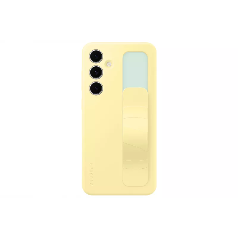 Dangtelis Samsung Galaxy S24 FE vienspalvis geltonas su stalo stove