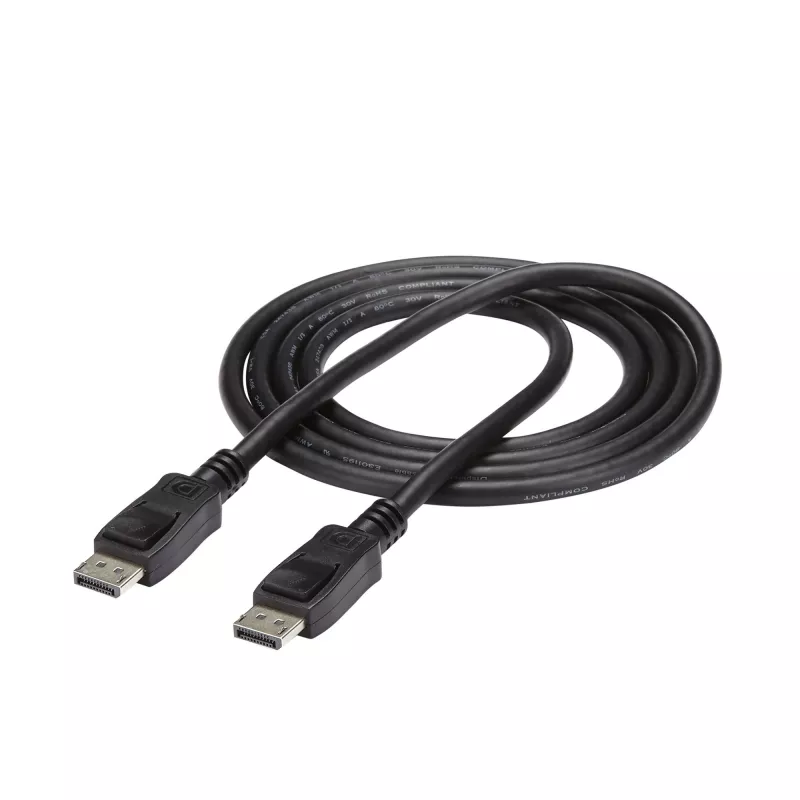 StarTech.com 1,8 m DisplayPort 1.2 laidas – 4K x 2K Ultra HD VESA sertifikuotas DisplayPort laidas – DP į DP laidas monitoriui – DP vaizdo / ekrano laidas – užsifiksuojančios DP jungtys