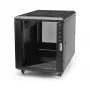 StarTech.com 4-atraminis 12U serverių stelažų spinta, rakinama 19 inch duomenų stelažo spinta kompiuterinei / AV / IT įrangai, biuro / namų tinklo stelažas su ratukais ir reguliuojamais tvirtinimo bėgiais