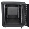 StarTech.com 4-atraminis 12U serverių stelažų spinta, rakinama 19 inch duomenų stelažo spinta kompiuterinei / AV / IT įrangai, biuro / namų tinklo stelažas su ratukais ir reguliuojamais tvirtinimo bėgiais