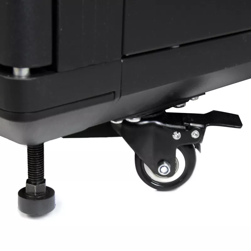 StarTech.com 4-atraminis 12U serverių stelažų spinta, rakinama 19 inch duomenų stelažo spinta kompiuterinei / AV / IT įrangai, biuro / namų tinklo stelažas su ratukais ir reguliuojamais tvirtinimo bėgiais