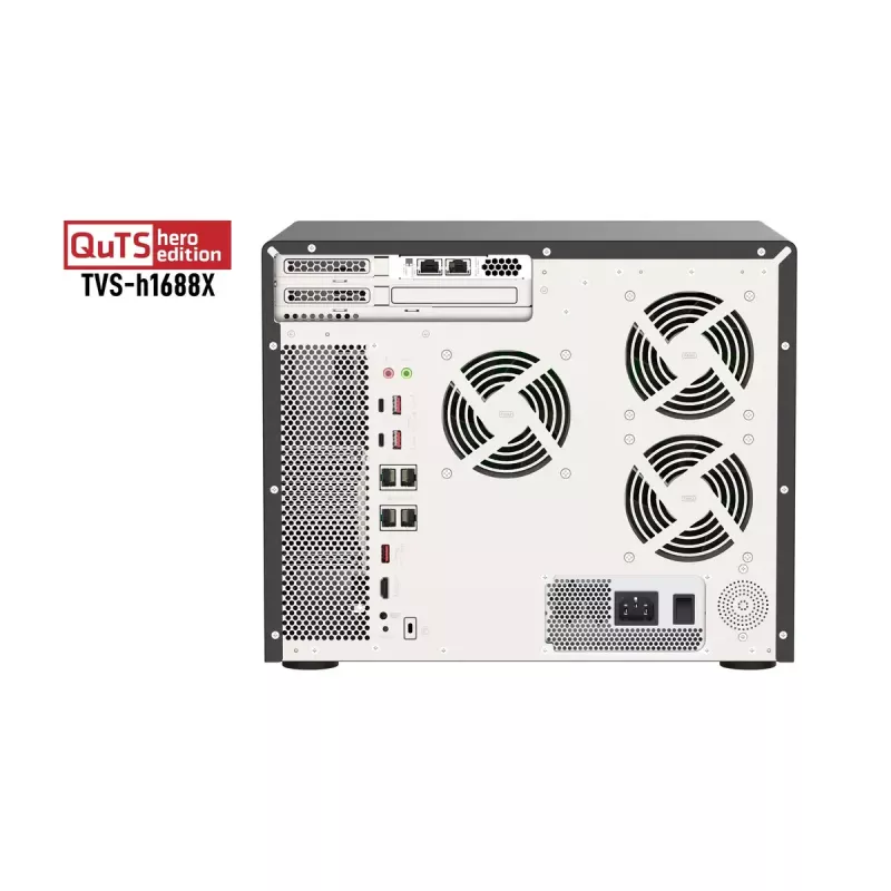QNAP TVS-h1688X NAS bokštas Intel® Xeon® W-1250 32 GB DDR4 0 TB QuTS hero Juoda