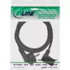 InLine maitinimo laidas, CEE 7/7 kampinis / 3 kontaktų IEC C13 kištukas kampinis, 0,5 m