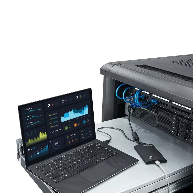 StarTech.com KVM konsolės prie USB 2.0 nešiojamojo kompiuterio avarinio vežimėlio adapteris