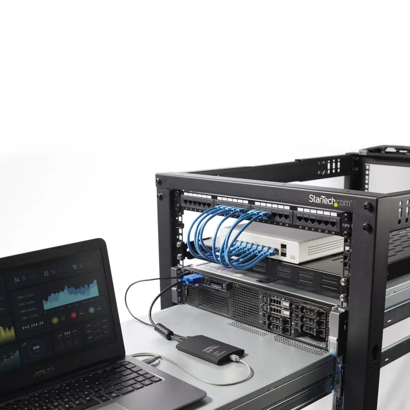 StarTech.com KVM konsolės prie USB 2.0 nešiojamojo kompiuterio avarinio vežimėlio adapteris