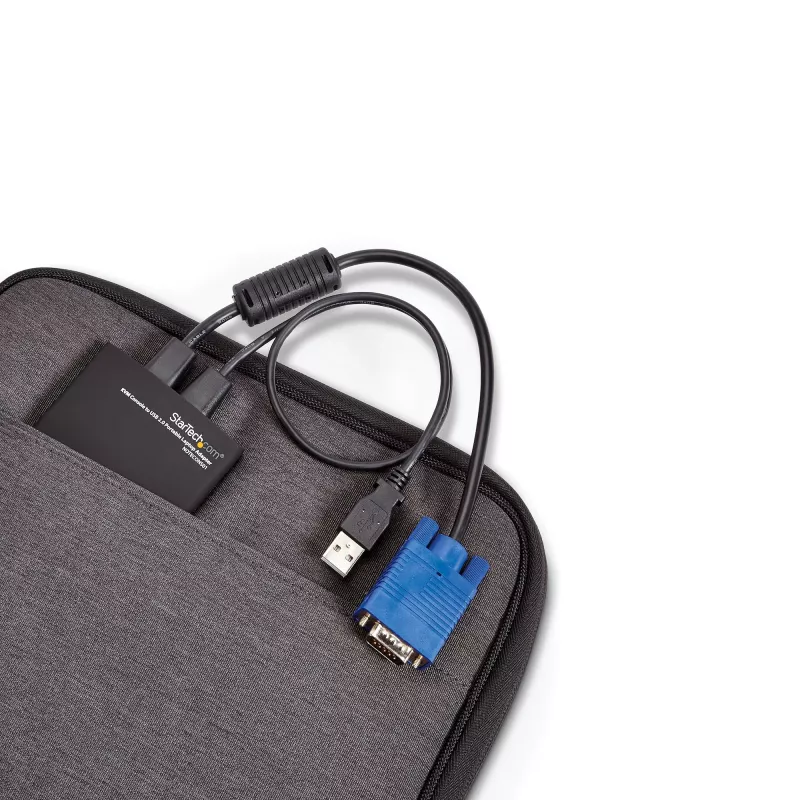 StarTech.com KVM konsolės prie USB 2.0 nešiojamojo kompiuterio avarinio vežimėlio adapteris