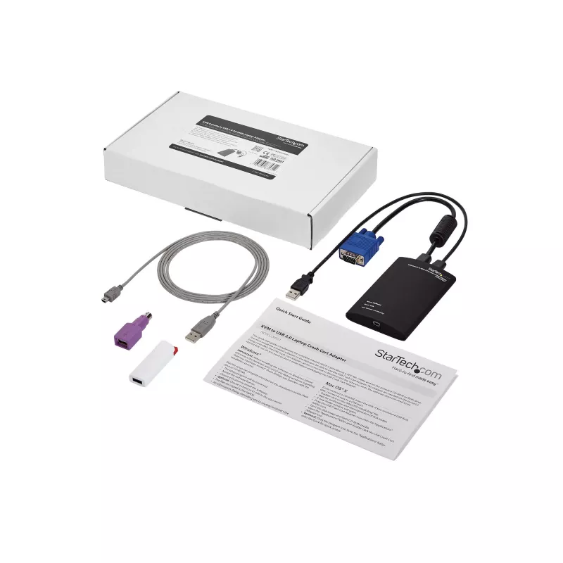 StarTech.com KVM konsolės prie USB 2.0 nešiojamojo kompiuterio avarinio vežimėlio adapteris