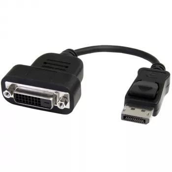 “StarTech.com” DisplayPort į DVI adapteris – aktyvus „DisplayPort“ į DVI-D adapteris/vaizdo keitiklis 1080p – DP 1.2 į DVI monitoriaus laido adapteris – DP į DVI adapteris – fiksuojama DP jungtis