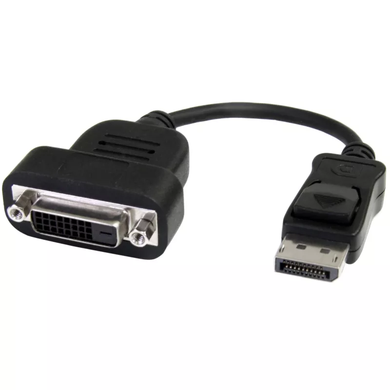 “StarTech.com” DisplayPort į DVI adapteris – aktyvus „DisplayPort“ į DVI-D adapteris/vaizdo keitiklis 1080p – DP 1.2 į DVI monitoriaus laido adapteris – DP į DVI adapteris – fiksuojama DP jungtis