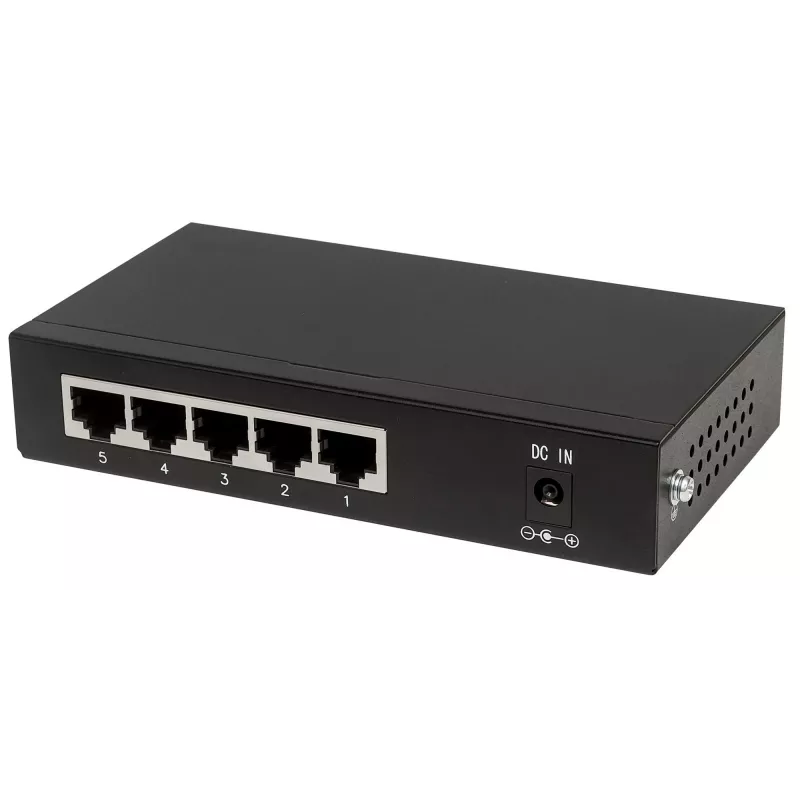 Intellinet 5 prievadų Gigabit Ethernet PoE+ komutatorius, 4 PSE prievadai, atitinka IEEE 802.3at/af maitinimo per Ethernet (PoE+/PoE) standartus, 60 W, stalinis
