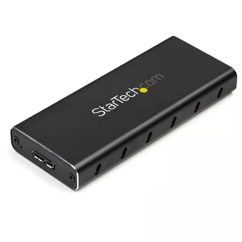 “StarTech.com” M.2 SSD korpusas, skirtas M.2 SATA SSD – USB 3.1 (10 Gb/s) su USB-C kabeliu