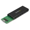 “StarTech.com” M.2 SSD korpusas, skirtas M.2 SATA SSD – USB 3.1 (10 Gb/s) su USB-C kabeliu
