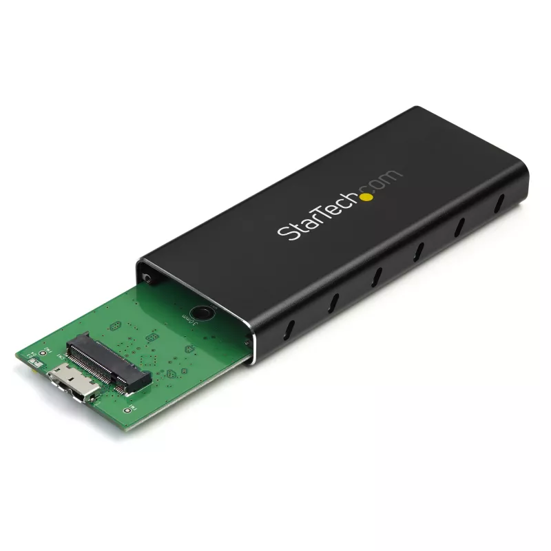 “StarTech.com” M.2 SSD korpusas, skirtas M.2 SATA SSD – USB 3.1 (10 Gb/s) su USB-C kabeliu