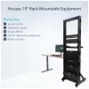 StarTech.com 2-Post 42U Mobile Open Frame Server Rack, Two Post 19in Network Rack with Wheels, Rolling Open Rack for AV/Data/Media/IT Equipment, Computer Rack for Home/Office Spaces - Casters Included